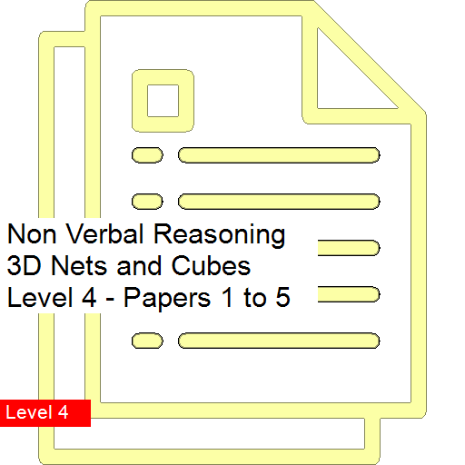 Non Verbal Reasoning 3D Nets and Cubes Level 4 - Papers 1 to 5