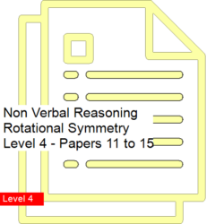 Non Verbal Reasoning Rotational Symmetry Level 4 - Papers 11 to 15
