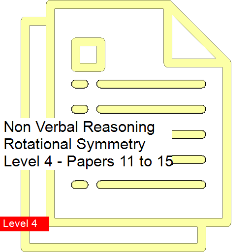 Non Verbal Reasoning Rotational Symmetry Level 4 - Papers 11 to 15