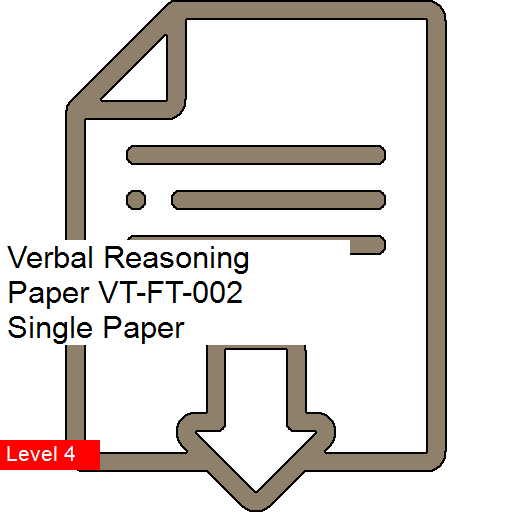 Verbal Reasoning Paper VT-FT-002 Single Paper