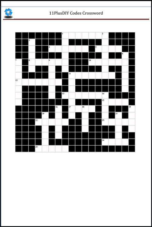 Verbal Reasoning Codes Crossword